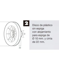 Disco Persiana Plastico Octogonal 160x60 mm. Cinta 22 mm.