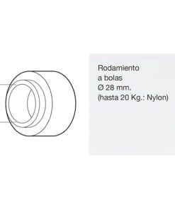 Rodamiento Persiana Ø 12-28mm (Nylon)