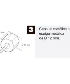 Capsula Persiana Metalica Con Espiga Para Eje 60 mm.