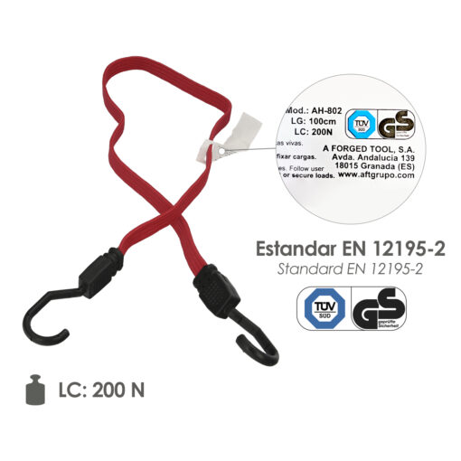 Capacidad Amarre 200 Newtons Gomas Elasticas