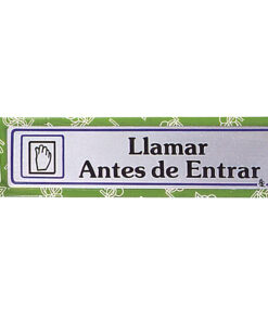 Rotulo "Llamar Antes De Entrar"