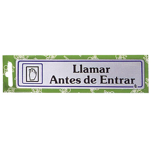 Rotulo "Llamar Antes De Entrar"