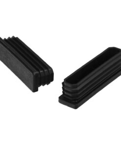 Contera Plástico Rectangular Interior. Color Negro 80x20 mm Bolsa 100 Unidades.