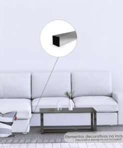 Contera Plástico Rectangular Interior. Color Negro 80x20 mm Bolsa 100 Unidades.