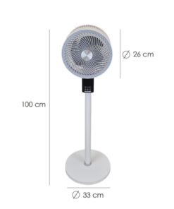 Ventilador Pie 40 Watt. 3 Velocidades Ø 25 cm. Con Mando