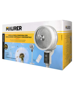 Ventilador Pie 40 Watt. 3 Velocidades Ø 25 cm. Con Mando