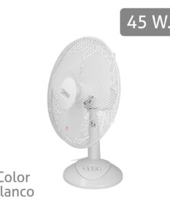 Ventilador Sobremesa Blanco 45 Watt 3 Velocidades.