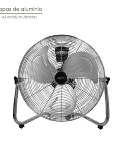 Ventilador Suelo Cromado 120 Watt Ø50 cm.
