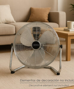 Ventilador Suelo Cromado 120 Watt Ø50 cm.
