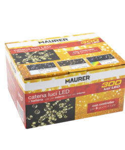 Luces Navidad A Pilas 300 Leds Luz Calida Interior / Exterior (IP44)