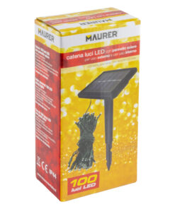 Luces Navidad Solar 100 Leds Luz Blanca Interior / Exterior (IP44)