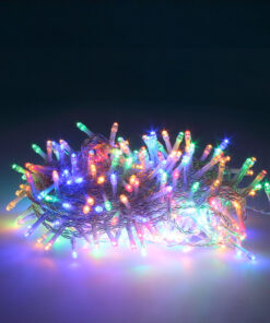 Guirnalda Luces Navidad 300 Leds Color Multicolor. Luz Navidad Interiores y Exteriores Ip44. Cable Transparente.