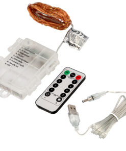 Cable Color Cobre Funcionamiento A Bateria (3 AA No incluidas) o Con Cable USB. IP44