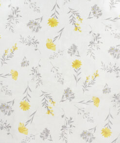 Mantel Hule Rectangular Flores Amarillas. Impermeable Antimanchas PVC 140 cm. x 20 metros. Rollo Recortable. Interior y Exterior