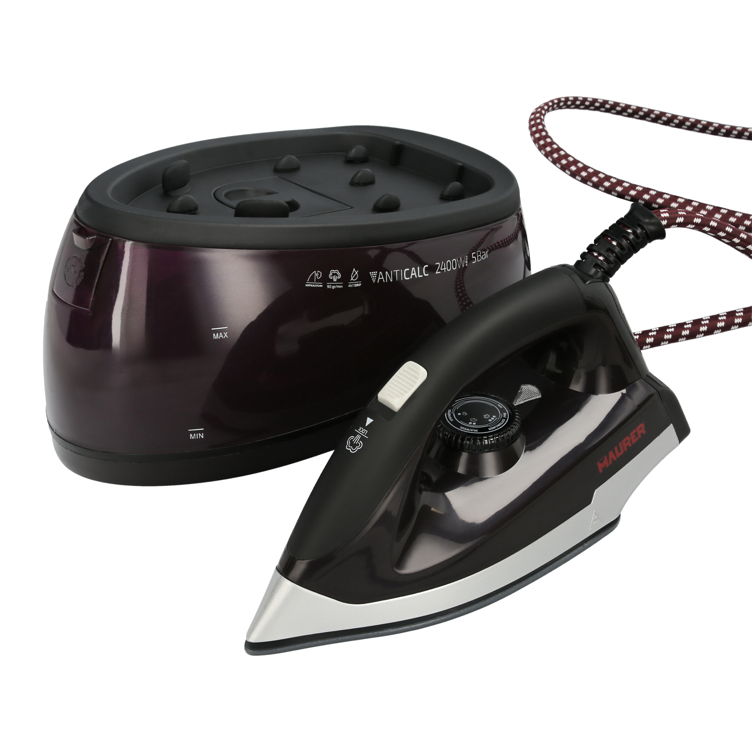 Plancha Vapor-Centro Planchado 2400 Watt.