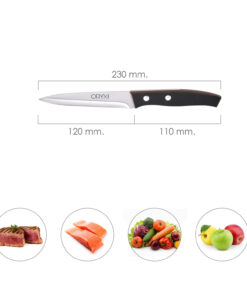 Cuchillo Aspen Cocina Hoja Acero Inoxidable 12 cm. Negro