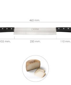 Cuchillo Grenoble Quesero 2 Mangos Hoja Acero Inoxidable 25 cm. Negro