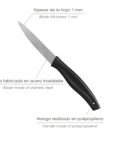 Cuchillo Nuuk Mondador Hoja Acero Inoxidable 9 cm. Negro (1 Unidad)