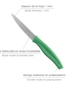 Cuchillo Nuuk Mondador Hoja Acero Inoxidable 9 cm. Verde (1 Unidad)