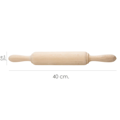 Rodillo Amasar Madera Oryx 40 cm.
