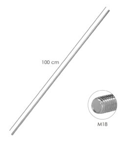 Varilla Roscada Zincada Rosca M18 Longitud 1 Metro DIN975