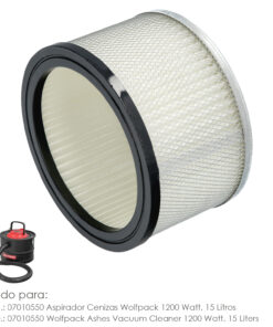 Filtro Para Aspirador De Cenizas Aspirador Cenizas Wolfpack 1200 Watt. 15 Litros (Codigo 07010550)