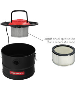 Filtro Para Aspirador De Cenizas Aspirador Cenizas Wolfpack 1200 Watt. 15 Litros (Codigo 07010550)