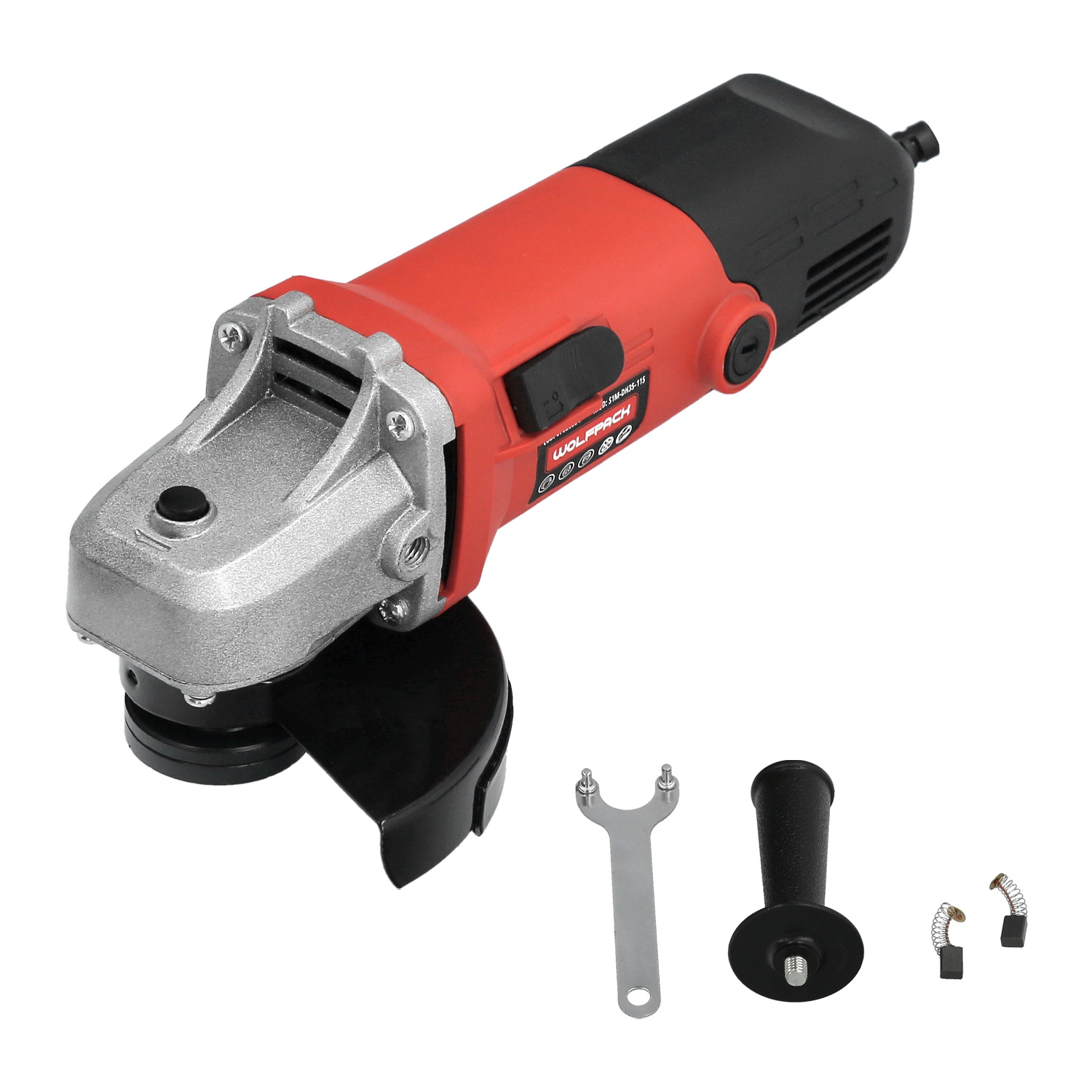 Amoladora 500 Watt. Ø 115 mm. 12.000 R.P.M. Eje M14 Protector Disco Ajustable