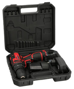 Taladro Atornillador 12 V. Con 2 Velocidades y Percutor. Bateria 1.300 mAh. Par Apriete 35 Nm.