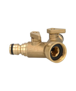 Adaptador Manguera Laton 2 tomas para Grifo 3/4