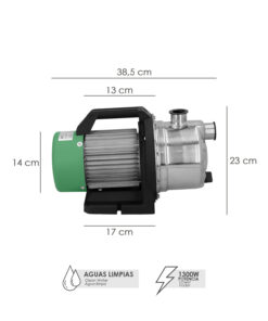 Bomba Aguas Limpias Superficie Acero Inoxidable 1.300 W. 5.000 lts/hora