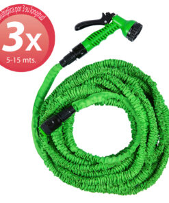Manguera Extensible Riego  5 a 15 Metros Con  Pistola De 7 Posiciones