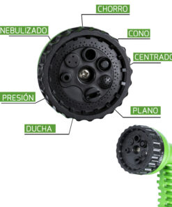 Manguera Extensible Riego 5 a 15 Metros Con Pistola De 7 Posiciones
