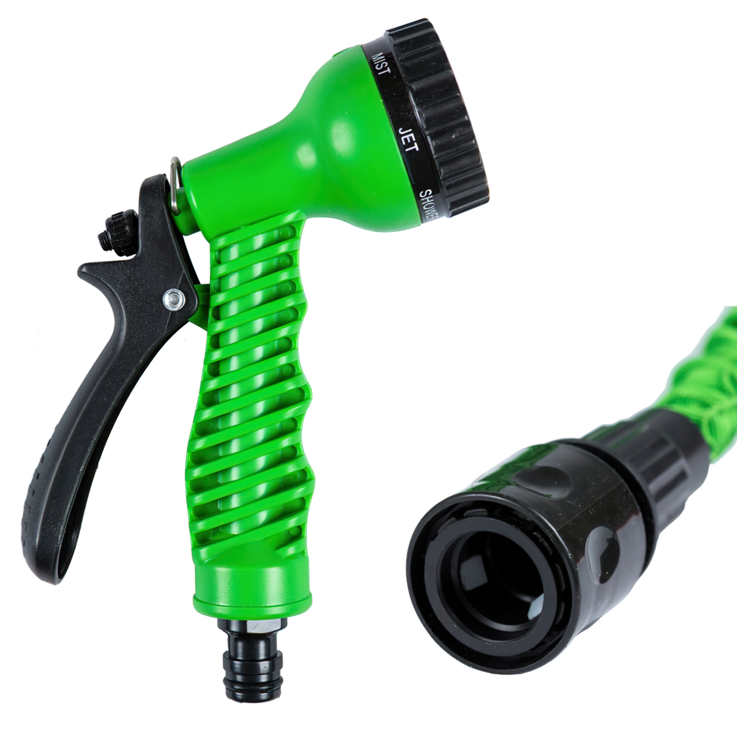 Manguera Extensible Riego 5 a 15 Metros Con Pistola De 7 Posiciones