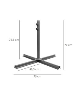 Base Cruz Para Sombrilla Pie Lateral