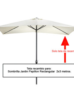 Tela Recambio Sombrilla Rectangular 2x3 metros (08091055)