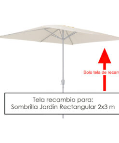 Tela Recambio Sombrilla De Jardin Rectangular 2x3 Metros (Saturnia)