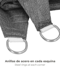 Toldo Vela Sombra Jardin Triangular Gris 5