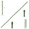 Tutor Varilla Bambú Plastificado Ø 12  - 14 mm. x   180 cm. (Paquete 10 Unidades)