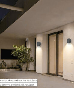 Lampara Aplique Exterior Gu10 IP65 Color Antracita Aplique Pared