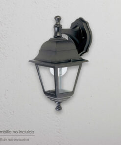 Farol Jardin Soporte Alto Negro.