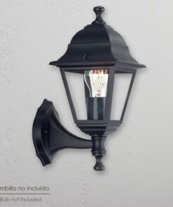 Farol Jardin Soporte Bajo Negro.