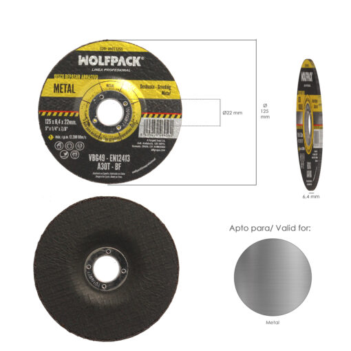 0 mm. Disco Radial / Amoladora Universal Compatible Con Todas Las Amoladoras