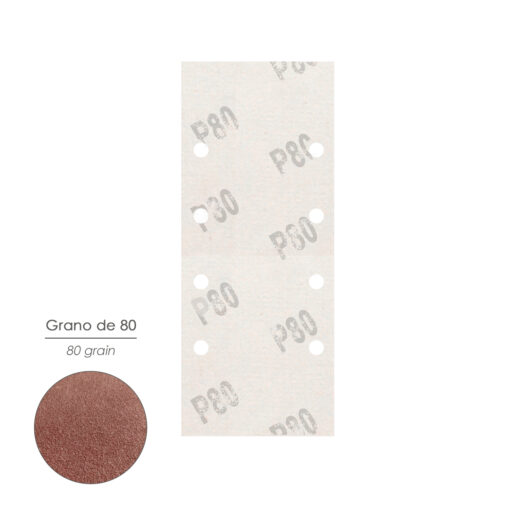 Lija Recambio Con Velcro 93x228 mm. con Agujeros Grano  80 (10 Piezas)