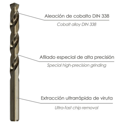 Broca Cobalto Wolfpack Hss Cilindrica  8