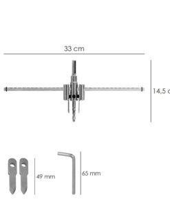 Broca Cortacírculos Regulable 30-300mm