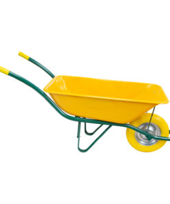 Carretilla Obra Amarilla Metálica Desmontada Rueda Maciza