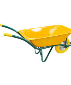 Carretilla Obra Amarilla Metálica Desmontada Rueda Maciza
