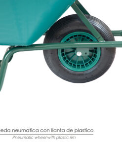 Carretilla Obra Plastico Desmontada 100 litros