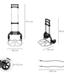 Carretilla Plegable Aluminio Portatil   60 kg.